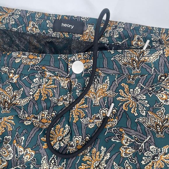 THEORY Trunk Shorts Extra Large Track Swim Sabal Palm Designer Luxury Mens Beach - Picture 6 of 16